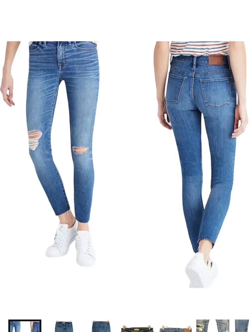 Madewell 9” high riser skinny skinny crop Jean